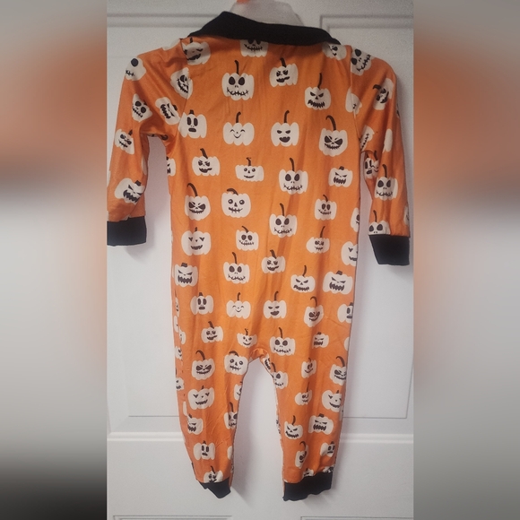Lot of 2 Halloween 2t Romper Pajamas Ghost Pumpkins Pre-Owned Old NavMarie Nicol - Picture 4 of 7